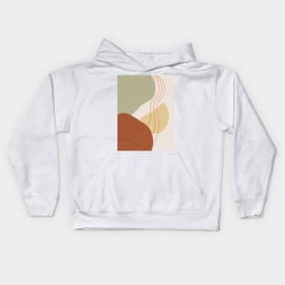 Mid Century Modern, Abstract Shapes Illustration 5.2 Kids Hoodie